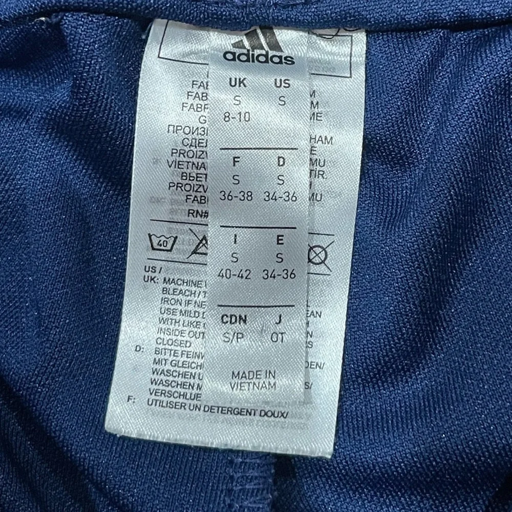 Adidas Dark Blue Joggers with White Stripes